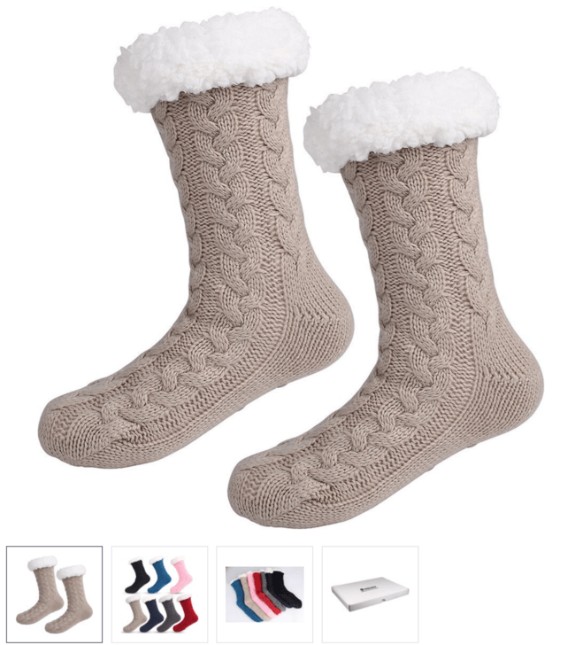 Warme Wintersokken voor in huis met anti slip dames en heren