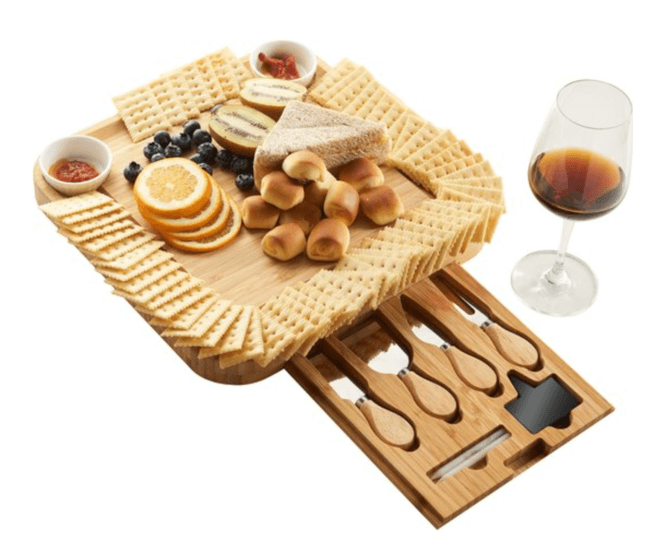 Charcuterieplank en messenset