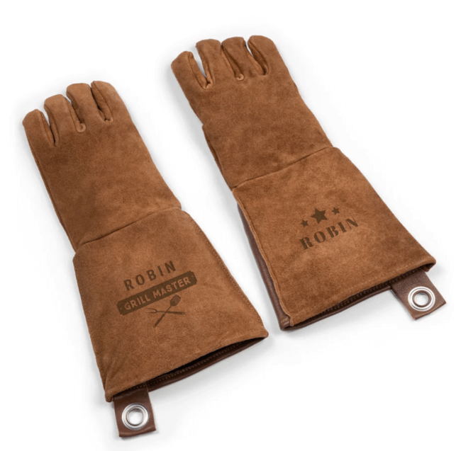 Leren BBQ Handschoenen met zijn Naam