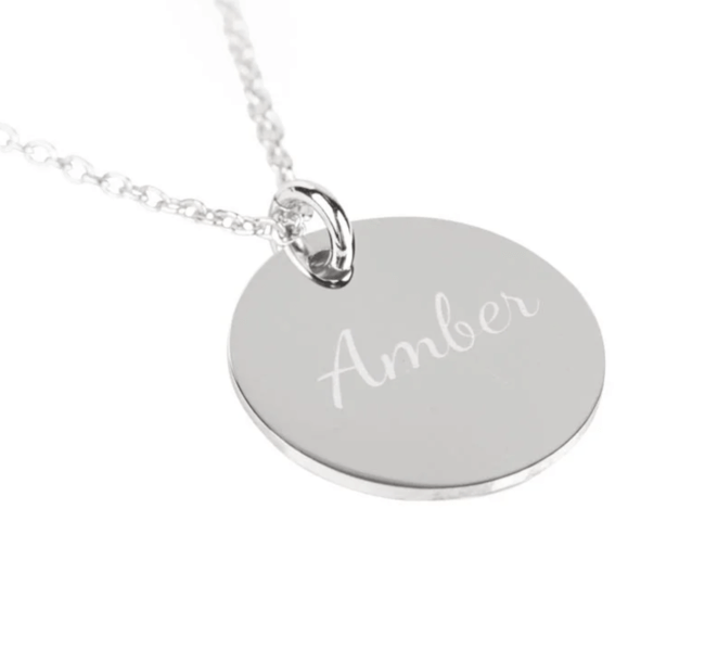 Zilveren ketting met Naam graveren